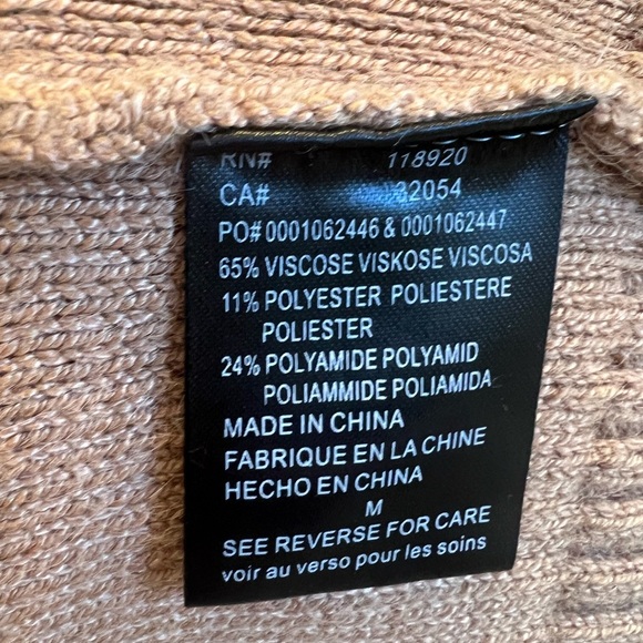 Anthropologie Lucy Paris joia scalloped sweater medium beige tan neutral - Picture 14 of 17